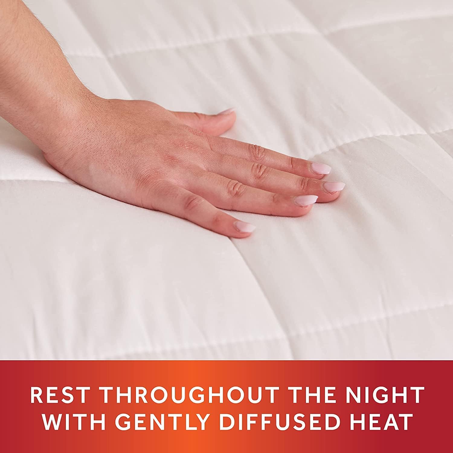 Sunbeam King Premium Electric Heated Mattress Pad with Dual Controls, 20 Heat Settings and 100% Cotton Top