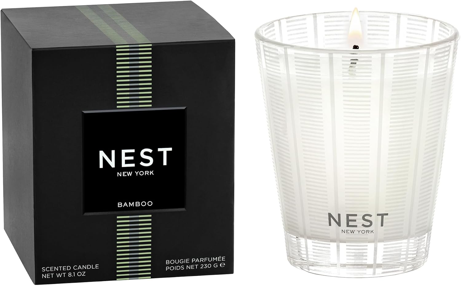 NEST New York Scented Classic Candle, Grapefruit - 8.1 oz - Up to 60-Hour Burn Time - Reusable Glass Vessel