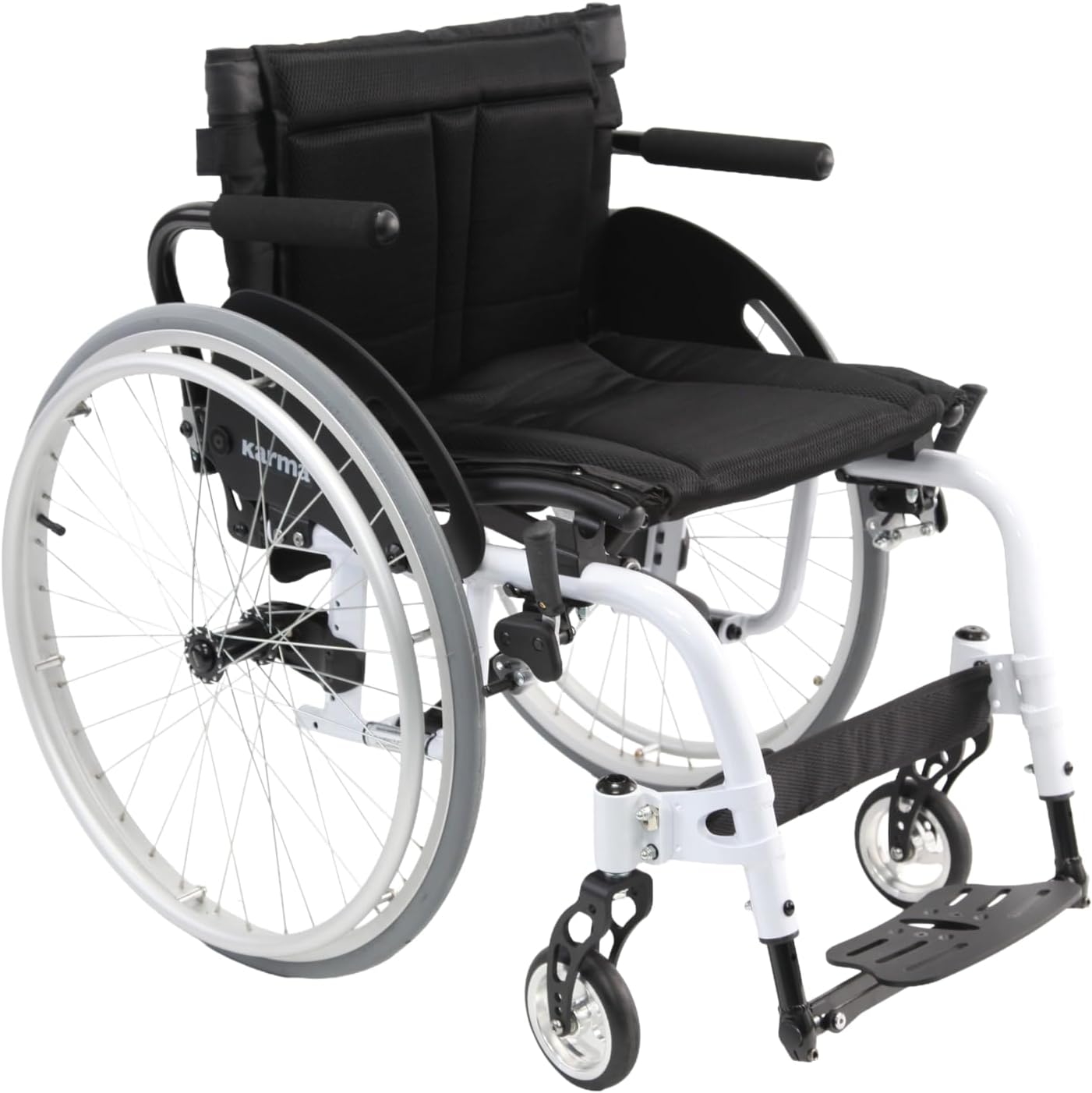 Karman White Frame Ultra Lightweight Wheelchair, 18" D x 18" D
