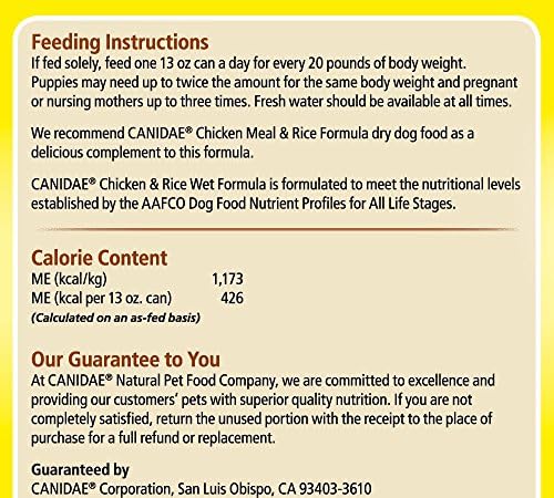 Canidae Life Stages Chicken And Rice Can Formula For Dogs, 13-Ounce, 12-Pack
