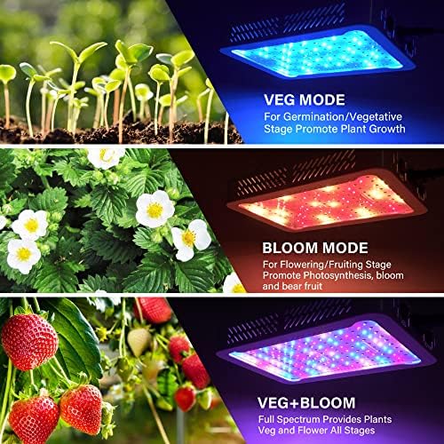 Beelux 1000w LED Grow Light for Indoor Plants Full Spectrum