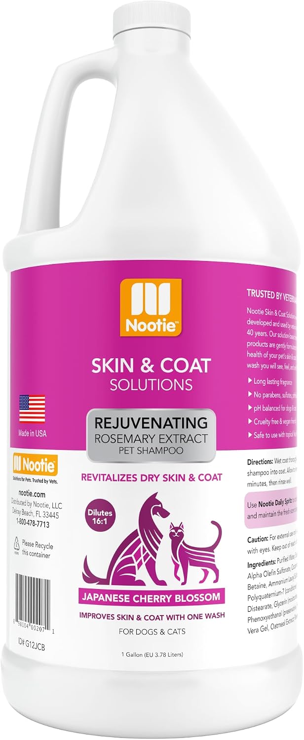 Nootie Cucumber Melon Pet Shampoo for Dogs & Cats, Gentle Oatmeal Formula | 16 oz, dog wash for sensitive skin, helps relieve dry itchy skin for dogs, natural ingredients, cleans & conditions