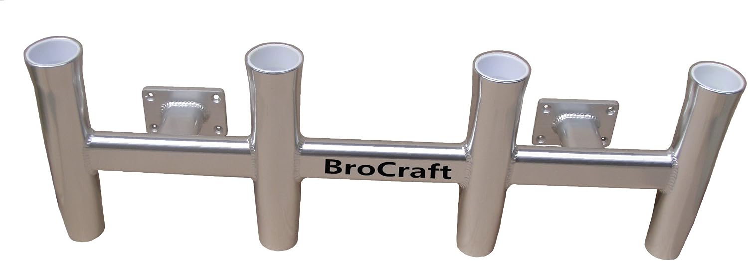 BroCraft Aluminum Wall Mounted 4 Pole Rocket Launcher / Boat Rod Holders / Boat Rocket Launcher