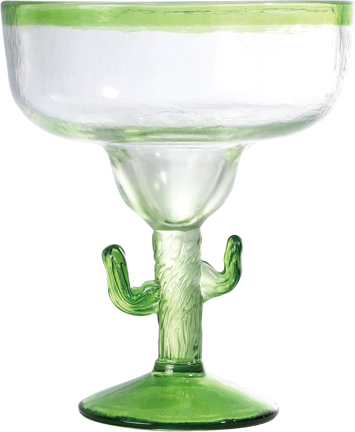 Supreme Housewares Cactus Margarita Glasses, Durable BPA-Free Acrylic Drinkware, Shatter-Proof and Reusable, Green, 18 oz, Set of 2