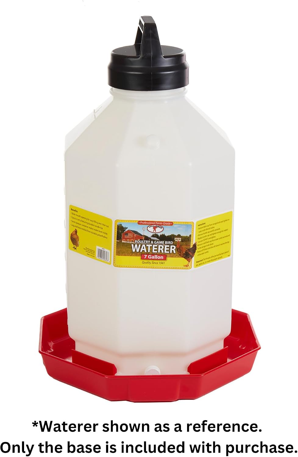 Miller Little Giant PPF302 Poultry Waterer Fount - Base ONLY for PPF3 PPF5 and 7