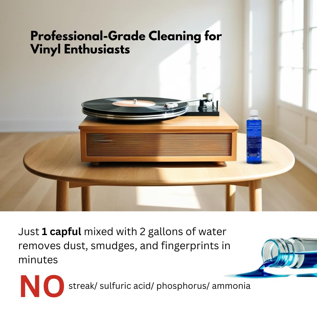 iSonic Vinyl Record Cleaning Solution Concentrate, CSVR01x2 (2-Pack)