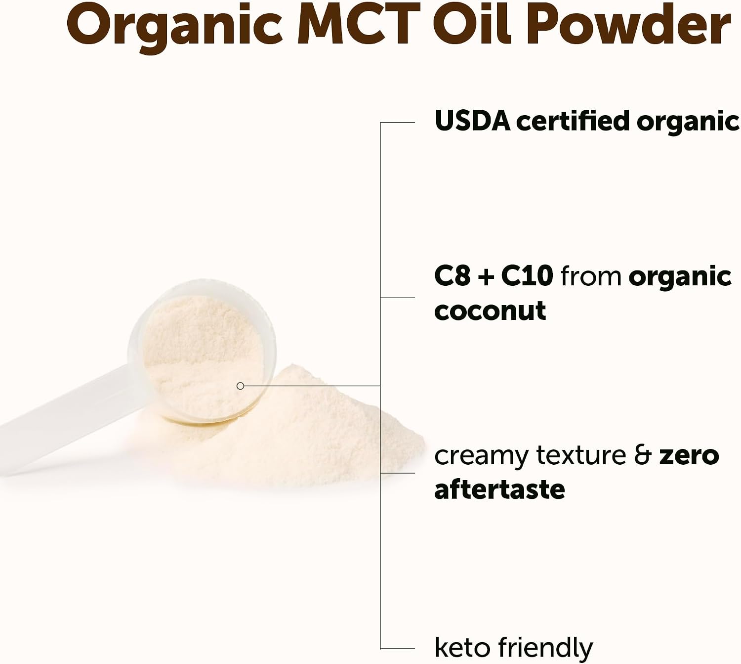 Micro Ingredients Organic MCT Oil Powder with Prebiotic Fiber