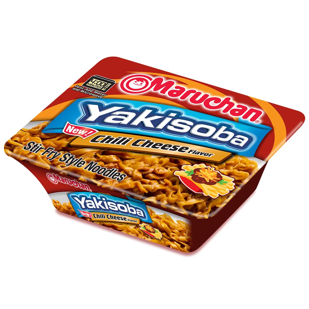 Maruchan Yakisoba, Spicy Chicken Flavor – Stir-Fried Japanese Instant Ramen Noodles, High Protein Microwavable Meal – 4.11 Oz. (8 Pack)