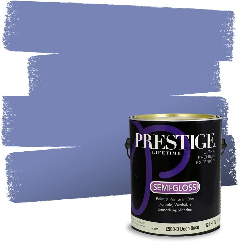 PRESTIGE Paints Exterior Paint and Primer In One, 1-Gallon, Satin, Comparable Match of Sherwin Williams* Blueblood*