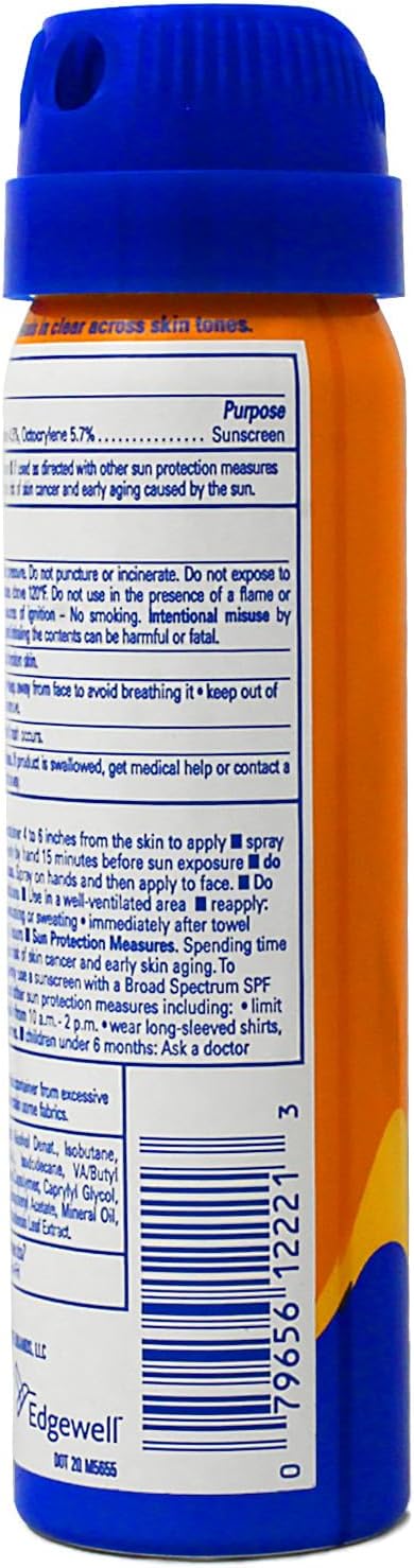 Banana Boat Sun Screen Sport Spray SPF 30 UltraMist Coolzone 1.8 oz (Travel Size), 2 units