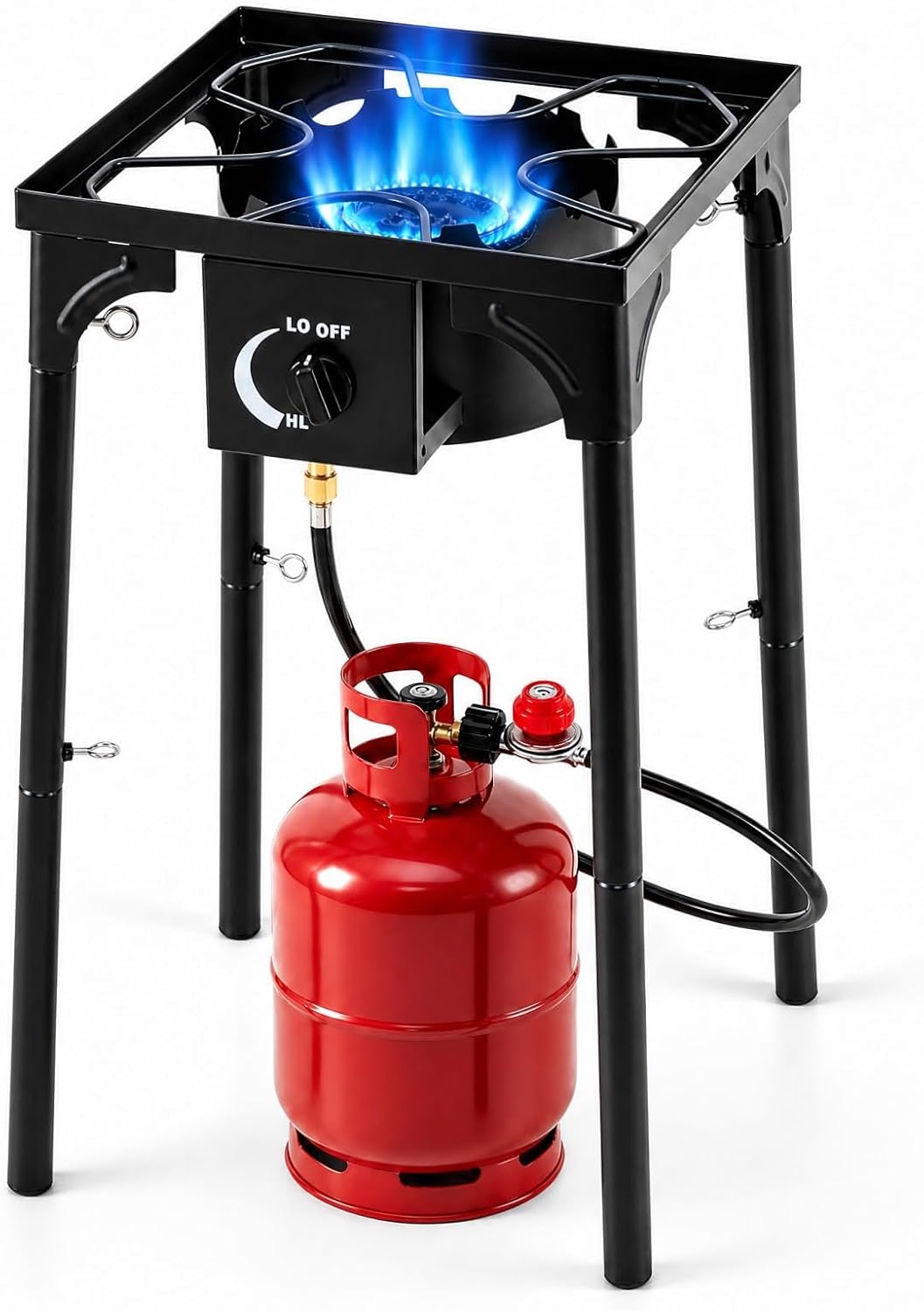 Goplus Outdoor Camping Stove, Dual Burner Propane Gas Cooker