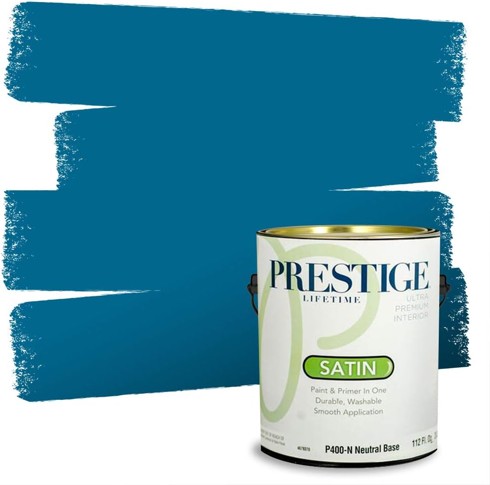 PRESTIGE Paints Exterior Paint and Primer In One, 1-Gallon, Satin, Comparable Match of Sherwin Williams* Blueblood*