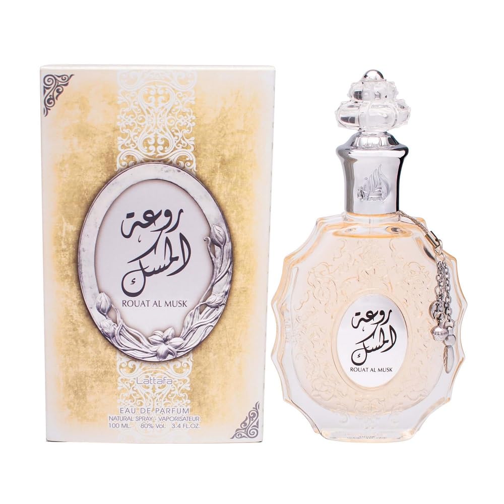 Lattafa Perfumes Rouat Al Musk for Unisex Eau de Parfum Spray, 3.40 Ounces / 100 ml