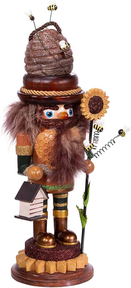 Kurt S. Adler 15-Inch Hollywood Bee Keeper Nutcracker, Multicolor