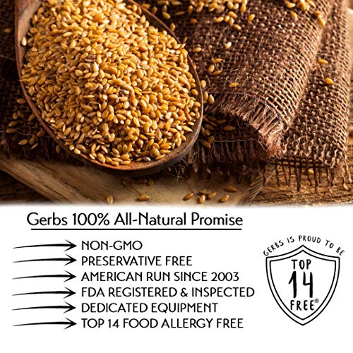 Gerbs Raw Golden Flax Seeds 2 lbs.