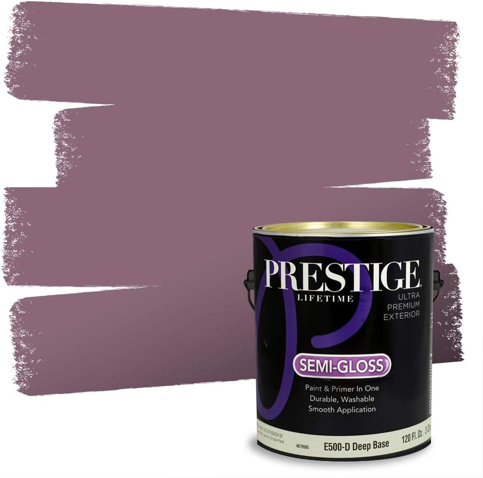 PRESTIGE Paints Exterior Paint and Primer In One, 1-Gallon, Satin, Comparable Match of Sherwin Williams* Ash Violet*