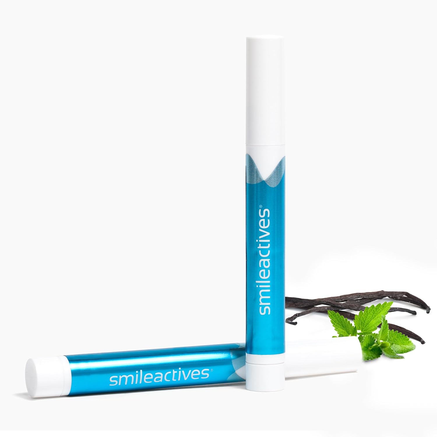 Smileactives Teeth Whitening Pen, Stain Remover Gel, Vanilla Mint, 2-Pack | Precision Brush-Tip Applicator, Dental-Grade Formula, Travel-Ready Design