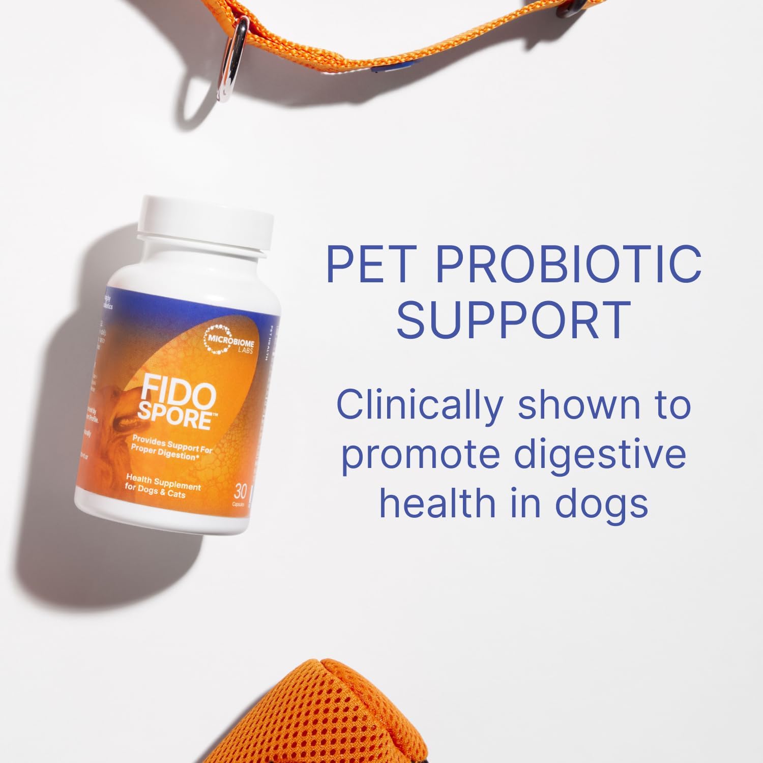 Microbiome Labs Fidospore - Dog Probiotics for Digestive Health & Immune Support - Spore-Forming Pet Probiotics for Dogs & Cats Gut Health