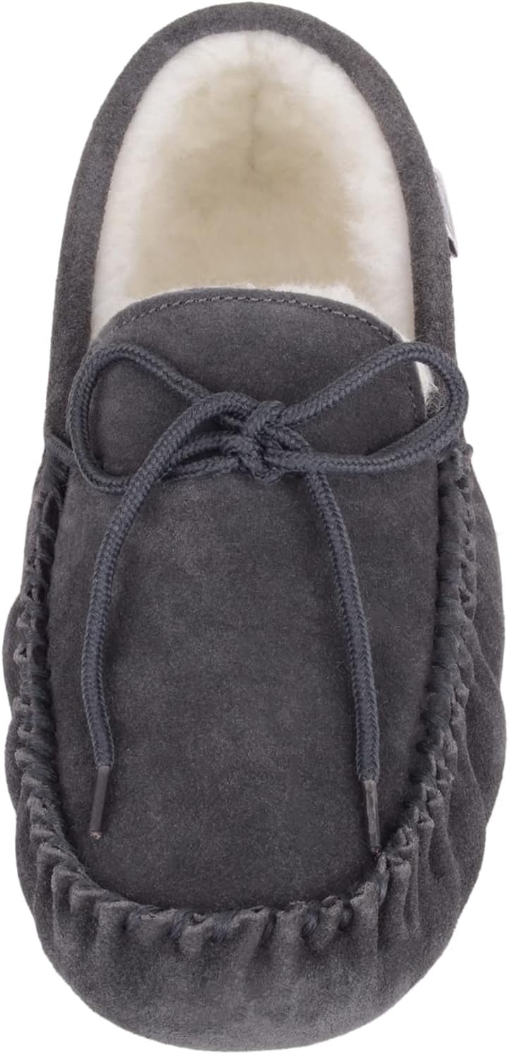 SNUGRUGS Men's Alfie Wool Lined Suede Sole Moccasin Slipper