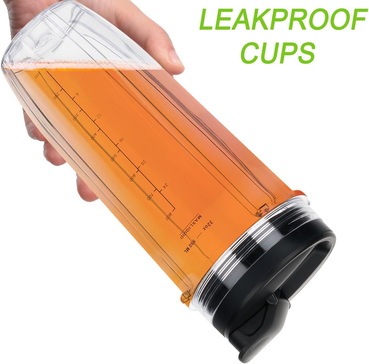 Replacement 24oz Blender Cup with Sip & Seal Lid For Nutri Ninja BL450 BL456 BL480 BL482 BL640 BL642 BL682 BN751 BN801 Foodi SS101 SS151 SS351 SS401