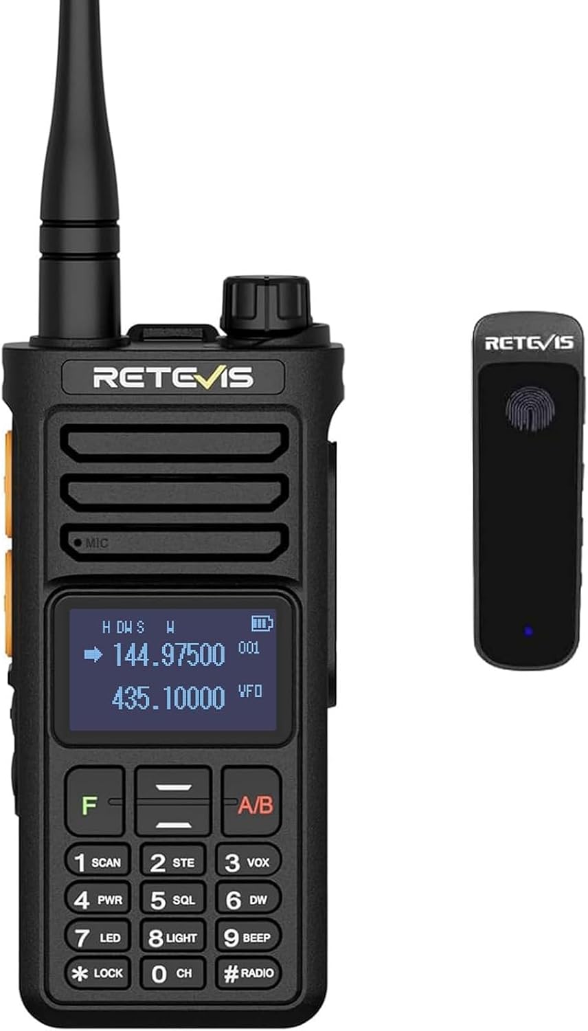 Retevis RA89R Ham Radio with Cross-Band Repeater, Long Range Radio | for Emergency, Survival, with APP Setting, Dual Band, High Power, IP54, Handheld, Long Range, 2800mAh USB-C Rechargeable