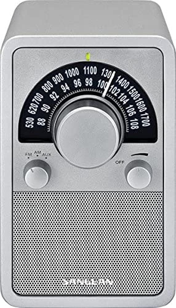 Sangean WR-15SR AM/FM Table Top Wooden Radio Silver