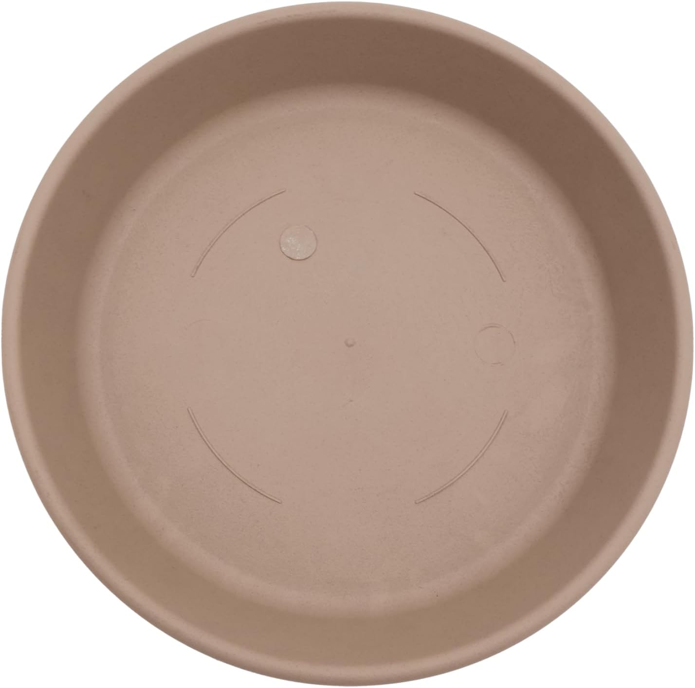 The HC Companies 14 Inch Round Plastic Classic Plant Saucer - Indoor Outdoor Plant Trays for Pots - 14"x14"x2.5" Sandstone