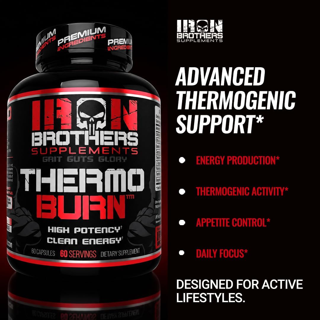 Iron Brothers Thermo Burn Hardcore Fat Burner – High Stim Thermogenic with Yohimbine HCl