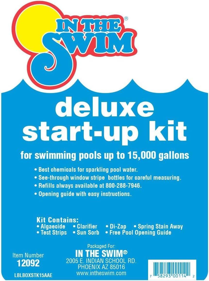 In The Swim Pool Basic Opening Chemical Start Up Kit - Above Ground and In-Ground Swimming Pools - Up to 7,500
