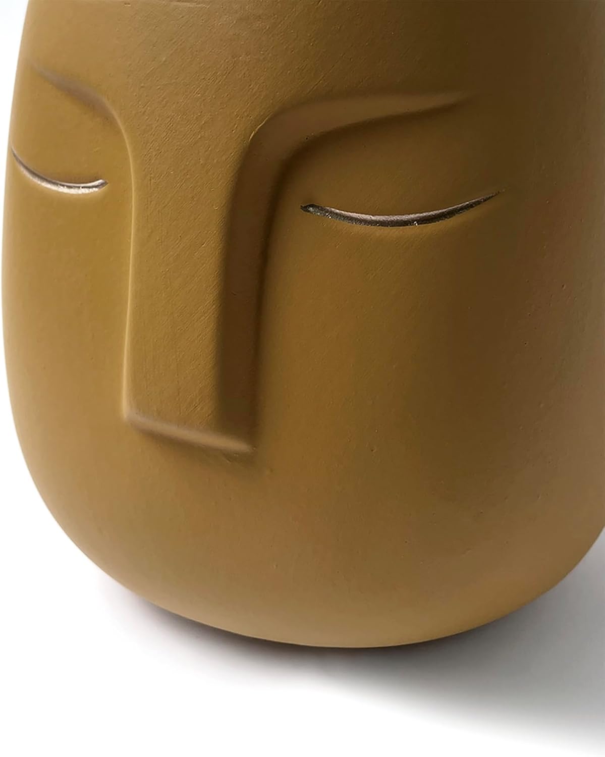 GeLive Head Plant Pot Succulent Planter with Drainage Hole Modern Statue Flower Pot Face Plant Vase Windowsill Box Art Home Decoration Indoor