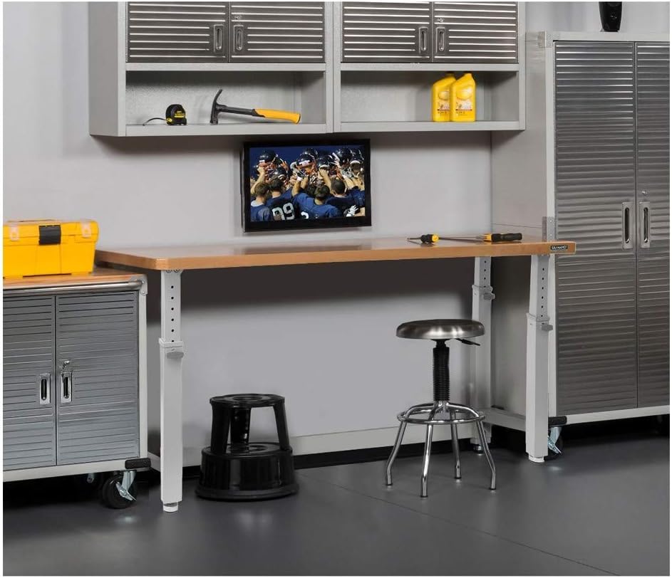 Seville Classics UltraHD 72" W X 25" D Wood Top Height Adjustable Workbench 2000 Lb Capacity