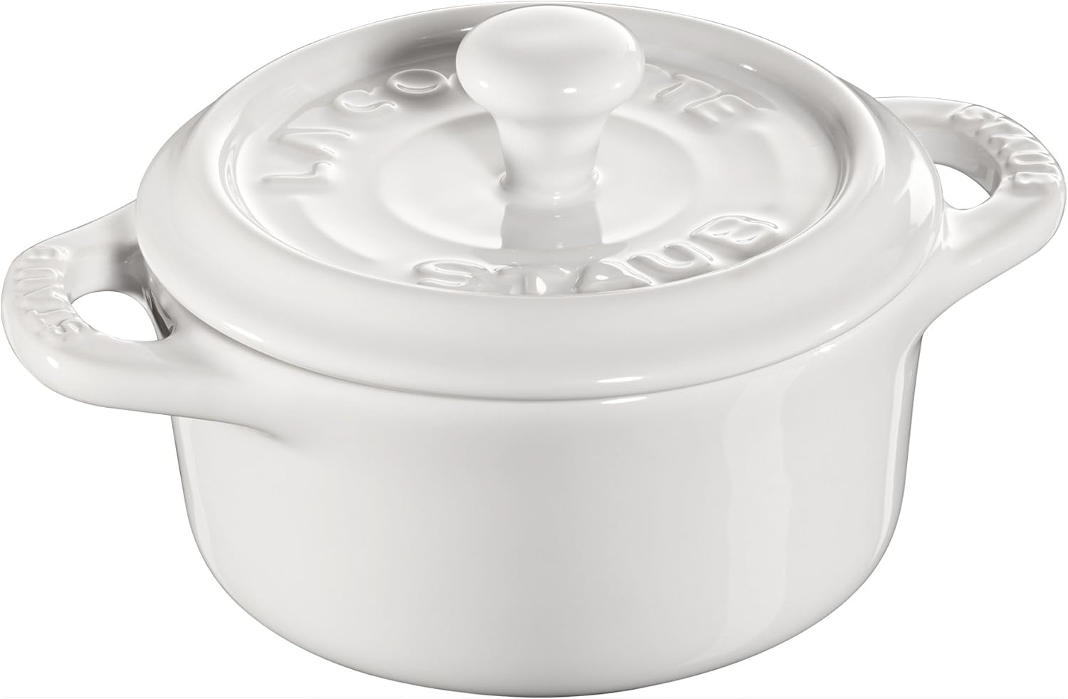 STAUB Ceramic Dutch Oven 3-piece Mini Round Cocotte, Dark Blue