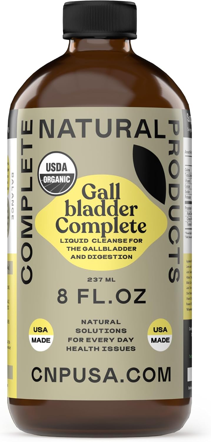 Gallbladder Complete 8oz Organic Liquid Concentrate - Organic Gallbladder Support Formula with Apple Cider Vinegar Digestive Bitters Stone Breaker