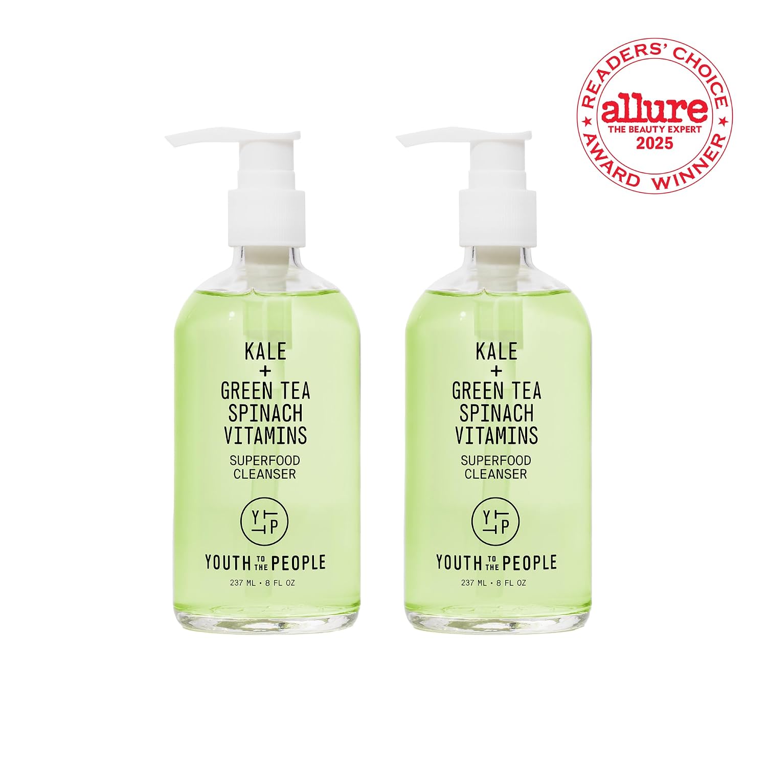 Youth To The People Superfood Cleanser - Kale + Spinach Hydrating Face Wash | Antioxidant-Rich Daily Facial Cleanser - Refillable, pH-balanced, Non-drying, Gentle Makeup Remover, All Skin Types, Vegan