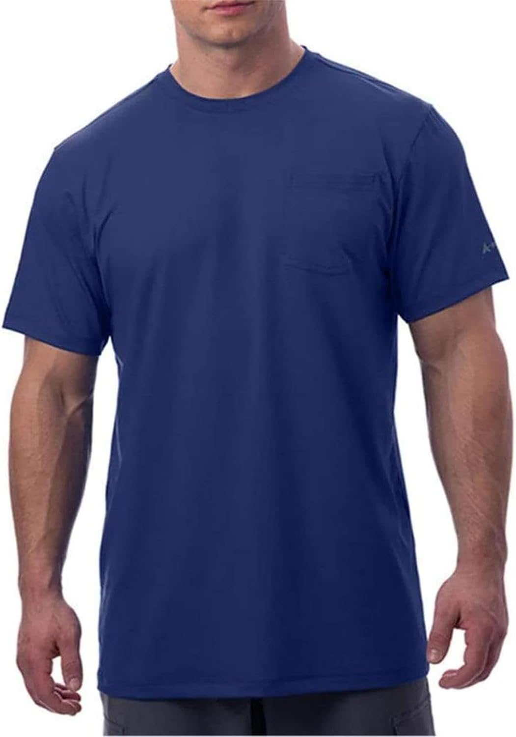 Arctic Cool Men’s Crew Neck Instant Cooling Pocket Workwear Moisture Wicking Performance UPF 50+ Short Sleeve Shirt