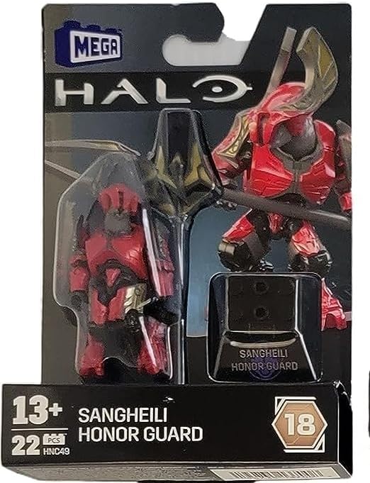 Mega Construx Halo Heroes Series 18 – Complete 5‑Figure Buildable Action Figure Bundle | Sangheili Honor Guard, Atriox