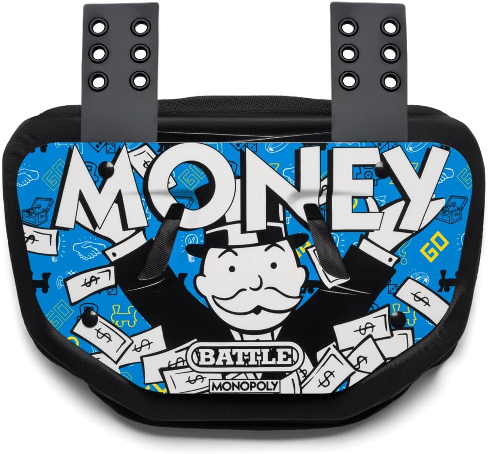 Battle Sports Novelty Football Back Plate, Kids, Adults
