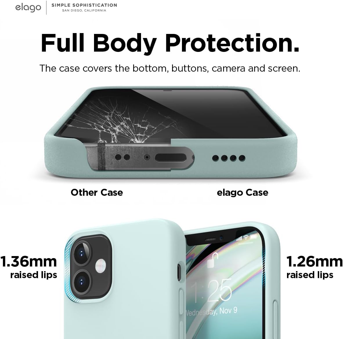 elago Premium Liquid Silicone Case for iPhone 12 Mini Lavender