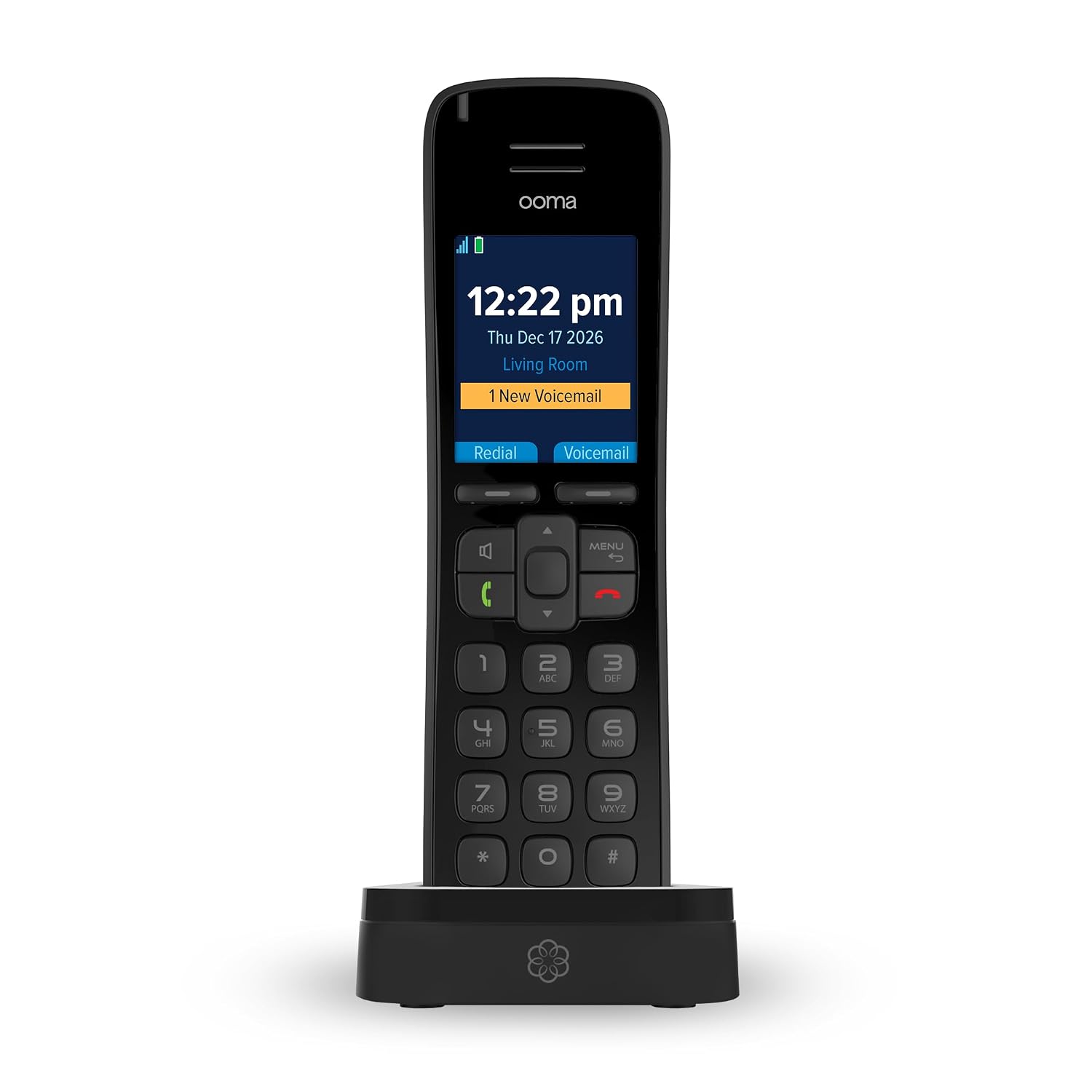Ooma HD3 Handset Cordless with Caller-ID and HD Voice Quality. Exclusively for Ooma Telo VoIP Home Phone Service