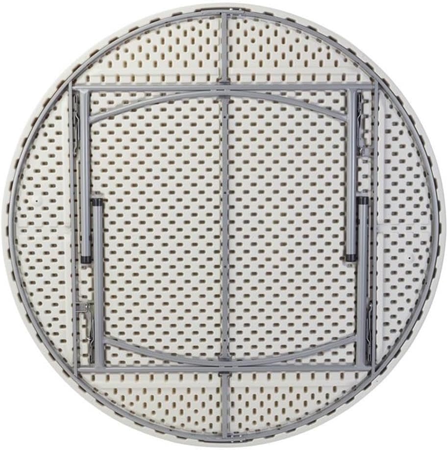 National Public Seating BT-R Series Steel Frame Round Blow Molded Plastic Top Folding Table, 700 lbs Capacity, 71" Diameter x 32" Height