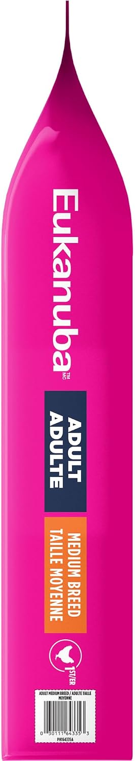 Eukanuba Adult Medium Breed Dry Dog Food, 35 lb bag.