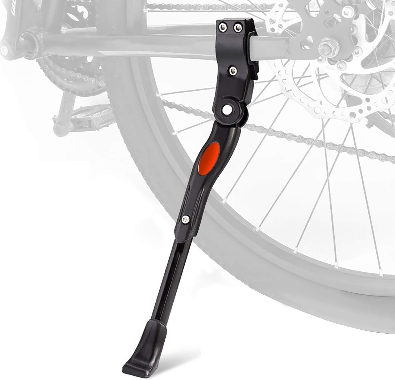 Bike Kickstand, Adjustable Aluminum Alloy, 20" 24" 26", Black | For Road Mountain Bike