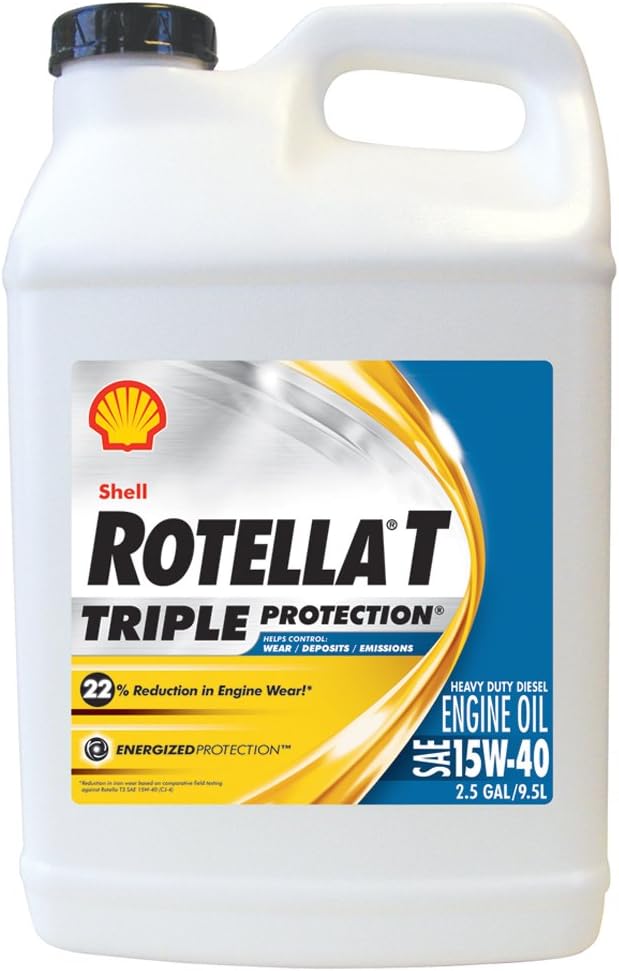 Shell Rotella T4 Triple Protection 15W-40 Diesel Engine Oil, 1 Gallon