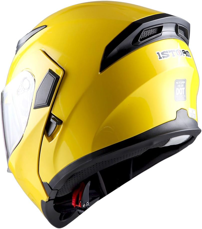 1Storm Motorcycle Modular Full Face Helmet Flip up Dual Visor Sun Shield: HB89