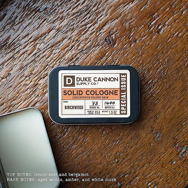 Duke Cannon Solid Cologne for Men, Bourbon Scent, Concentrated Balm, 1.5 oz | Woodsy charred oak barrel aroma inspired by classic bourbon craftsmanship