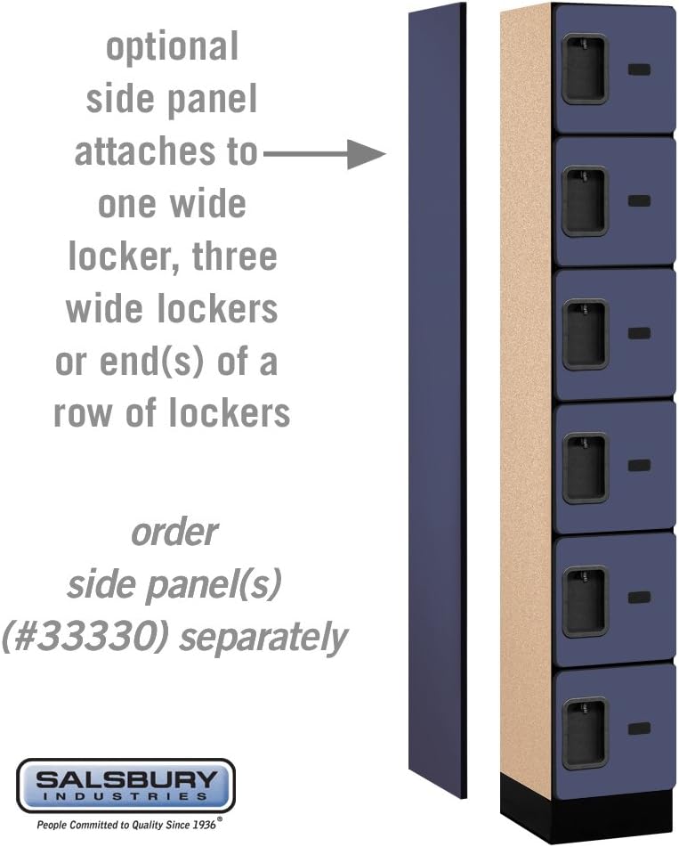 Salsbury Industries 36365MAH Six Tier Box Style Designer Wood Locker, 6' 3" x 15", Mahogany