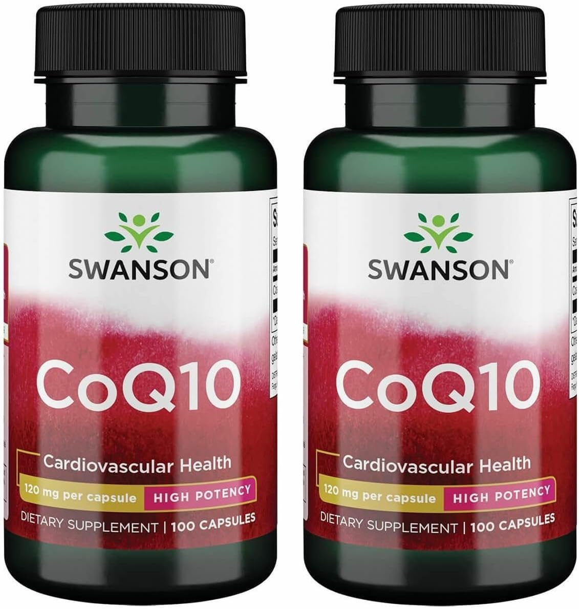 Swanson CoQ10 Helps Promote Heart Health (100 Capsules, 120mg Each) | Energy Support, and Aids Overall Cardiovascular System Health, Helps Maintain Coenzyme Q10 Supplement