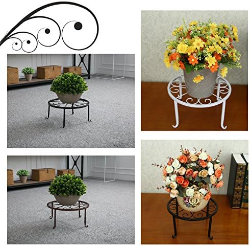 Tosnail 4 Pack Metal Plant Stand, Planter Support Rack, Plant Pot Stands, Planter Holder Heavy Duty, Rust Proof Iron Potted Plant Flower Pot Stand for Indoor Outdoor Garden Patio, Black, 9 Inch
