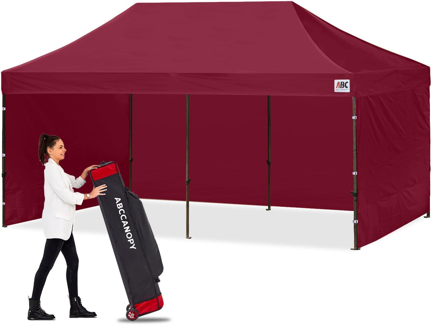 ABCCANOPY Heavy Duty Easy Pop up Canopy Tent with Sidewalls 10x20, Turquoise