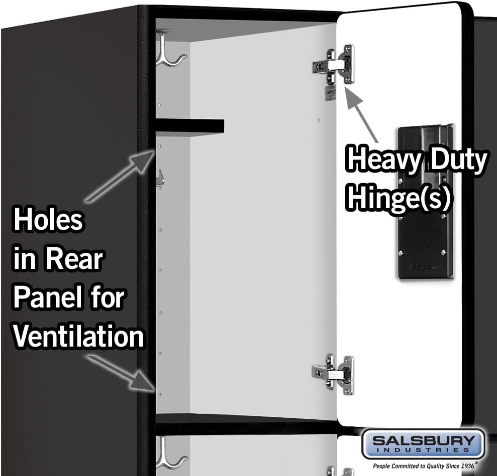 Salsbury Industries 36365MAH Six Tier Box Style Designer Wood Locker, 6' 3" x 15", Mahogany